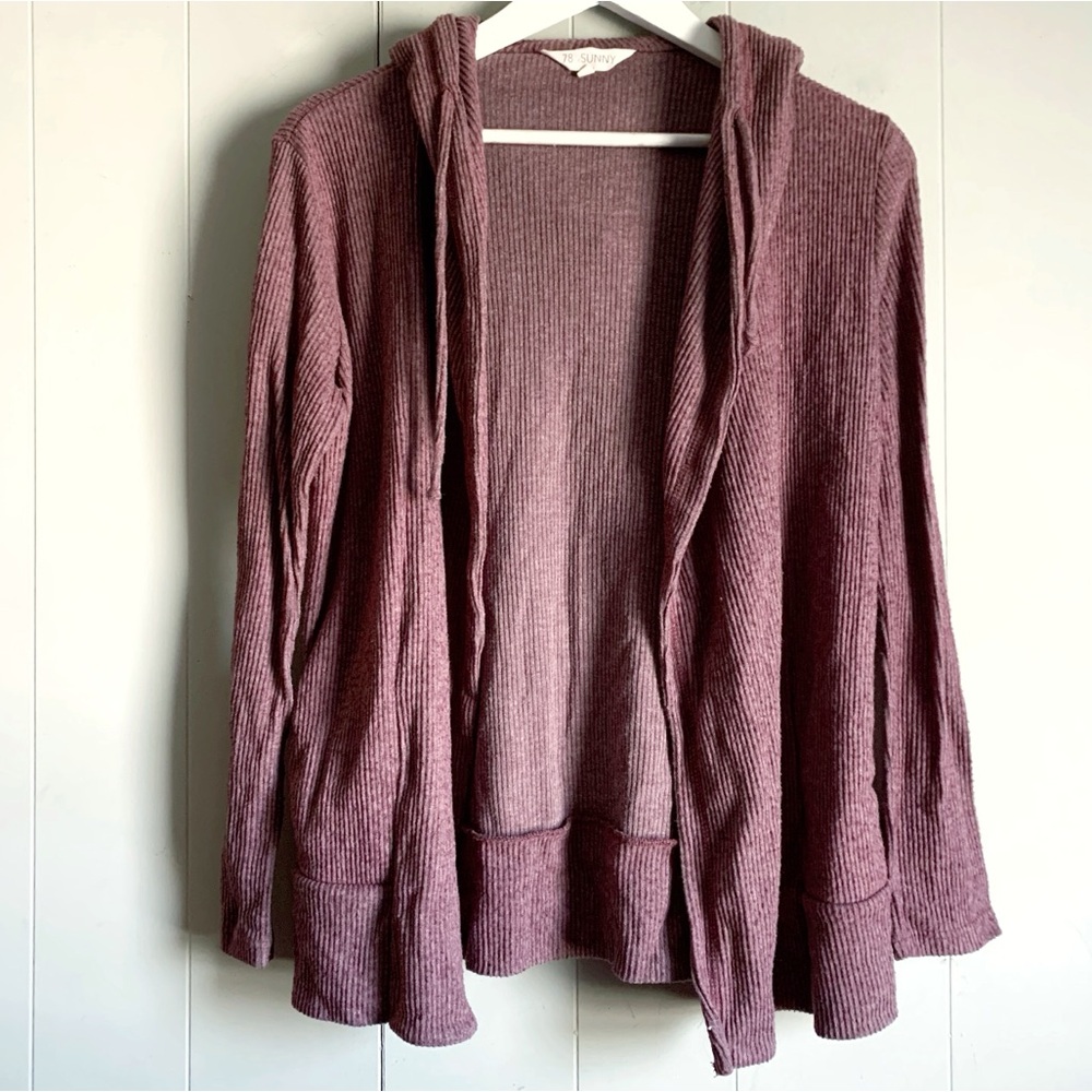 78 & Sunny Hooded Open Cardigan S